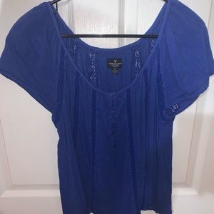 American Eagle blue lace shirt